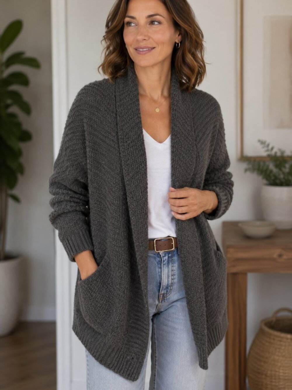 Banana Republic Open Front Shawl Collar Cardigan
